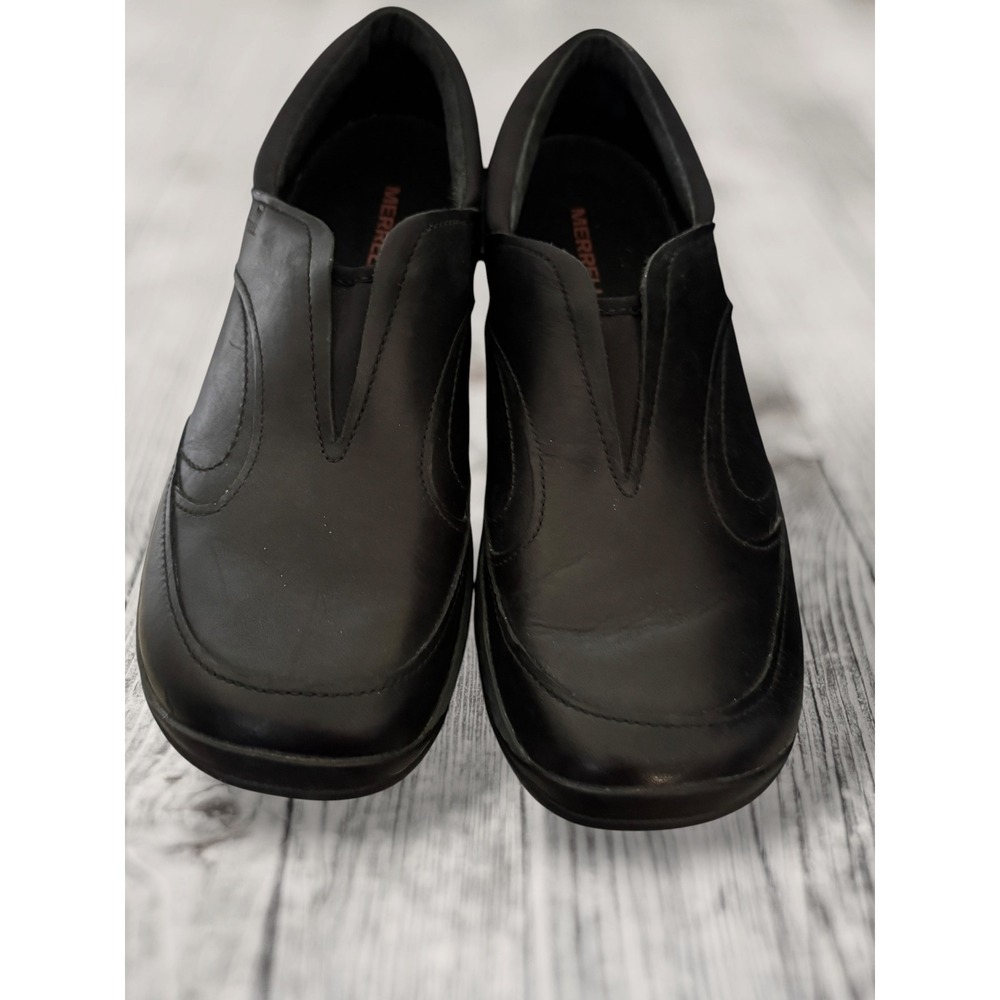 Merrell Encore Q2 Leather Slip On Shoes Women 9.5 Black Gorpcore Comfort J45794 - Picture 1 of 7
